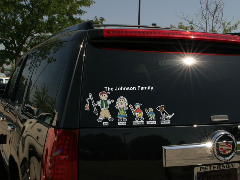 Full Color Family Stickers  Full color Family Car Decals