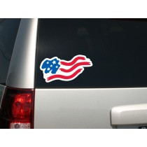 Painted U.S.A. Flag Car Sticker